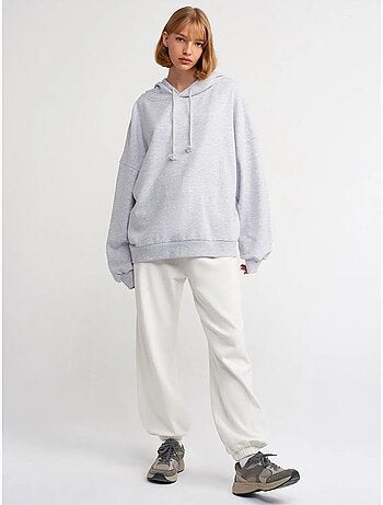 Felpa con cappuccio in cotone oversize dilvin