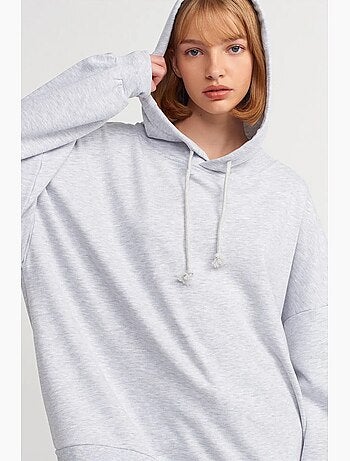 Felpa con cappuccio in cotone oversize dilvin