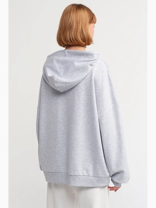 Felpa con cappuccio in cotone oversize dilvin - Kiabi Felpa con cappuccio in cotone oversize dilvin - Kiabi