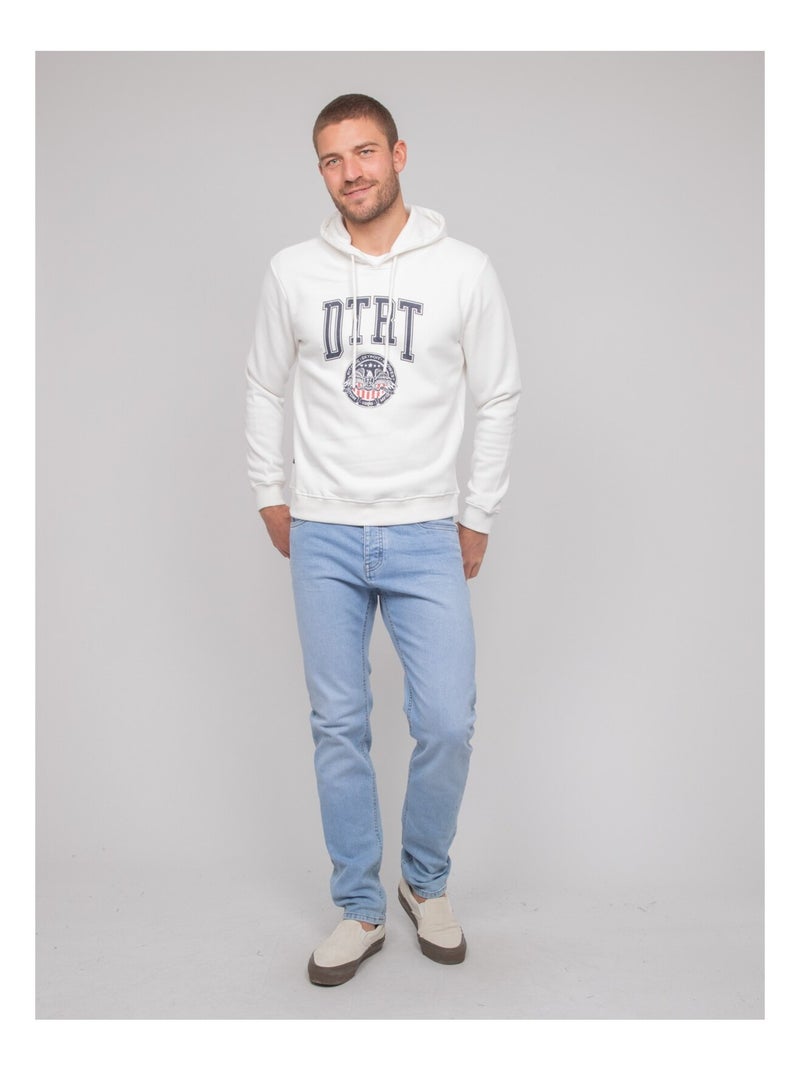 Felpa con cappuccio in cotone WOLFIGE Ecru - Kiabi