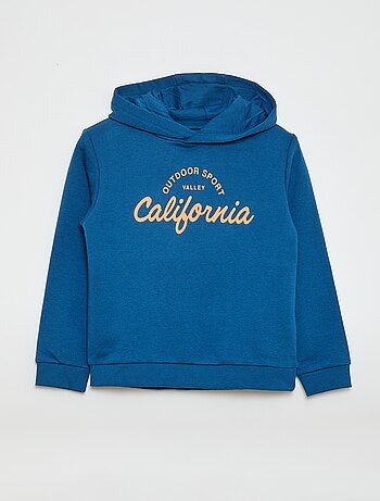 Felpa con cappuccio in felpa garzata