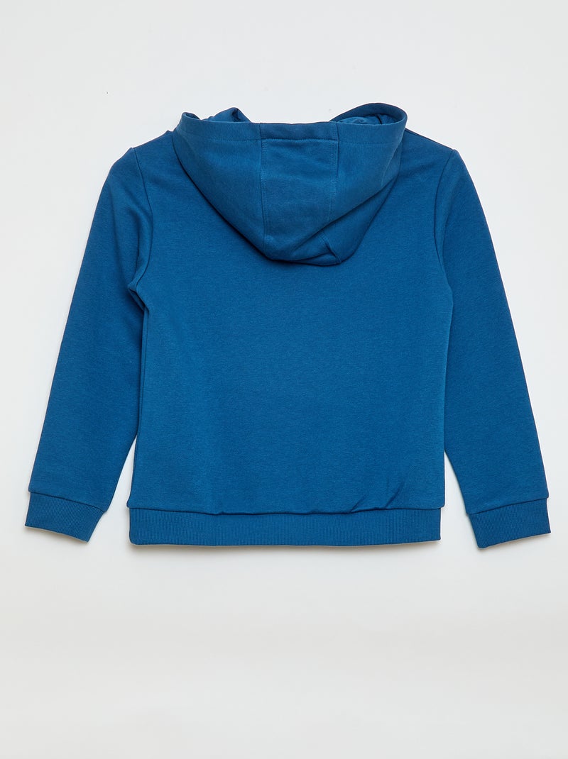 Felpa con cappuccio in felpa garzata Blu - Kiabi