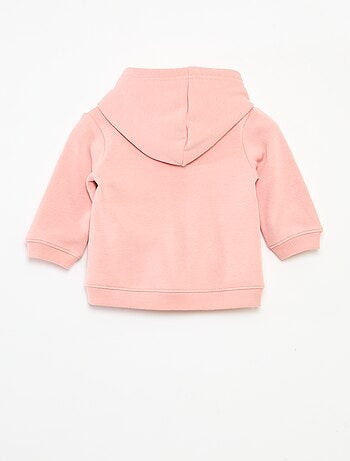 Felpa con cappuccio in felpa garzata con coniglietto