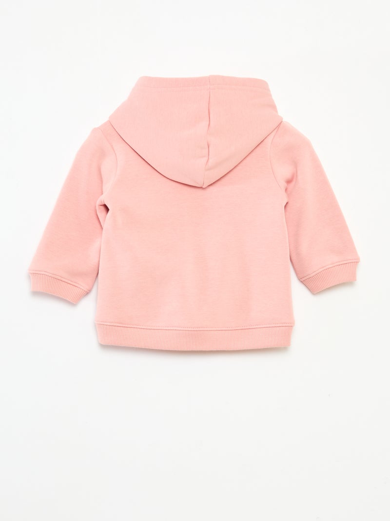 Felpa con cappuccio in felpa garzata con coniglietto Rosa - Kiabi