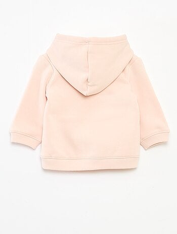 Felpa con cappuccio in felpa garzata con coniglietto