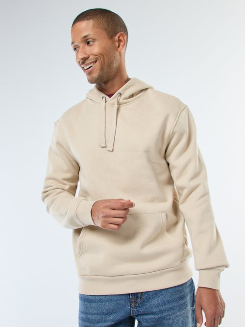 Felpa con cappuccio in felpa garzata con tasca a marsupio - Kiabi