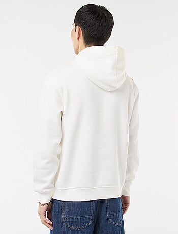 Felpa con cappuccio in felpa garzata con tasca a marsupio