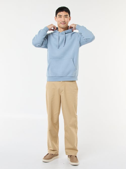 Felpa con cappuccio in felpa garzata con tasca a marsupio - Kiabi