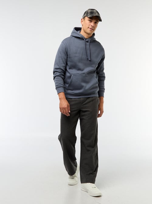 Felpa con cappuccio in felpa garzata con tasca a marsupio - Kiabi