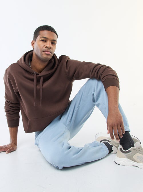 Felpa con cappuccio in felpa garzata con tasca a marsupio - Kiabi