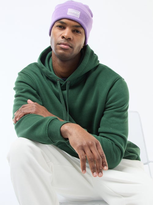 Felpa con cappuccio in felpa garzata con tasca a marsupio - Kiabi