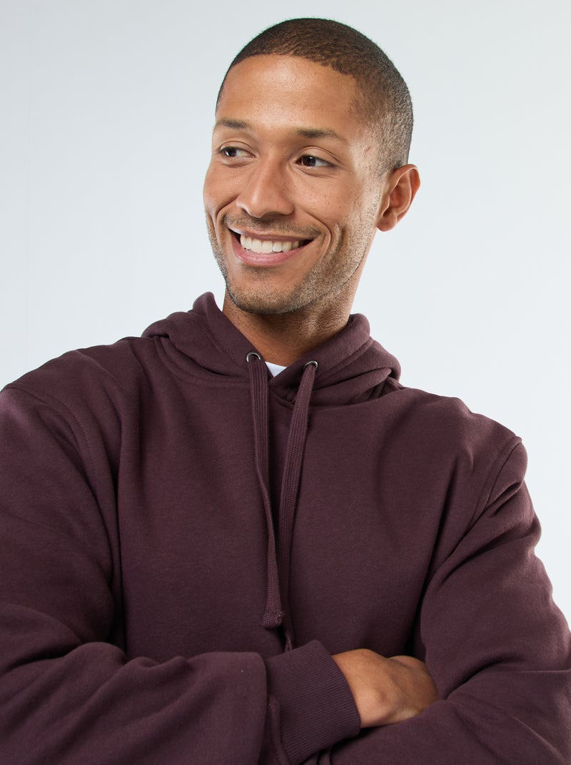 Felpa con cappuccio in felpa garzata con tasca a marsupio Viola - Kiabi