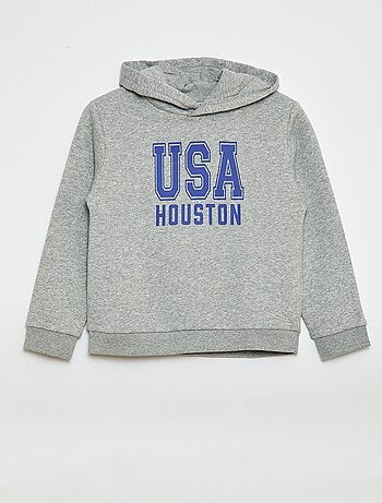 Felpa con cappuccio in felpa garzata