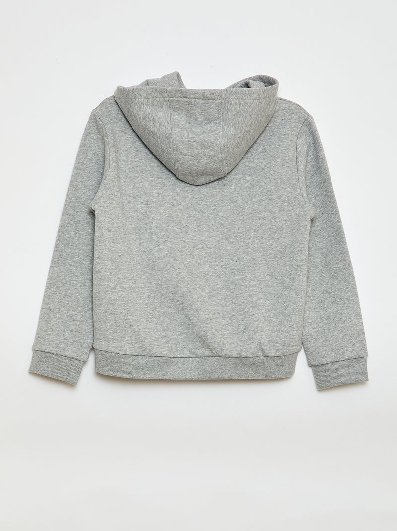 Felpa con cappuccio in felpa garzata Grigio - Kiabi
