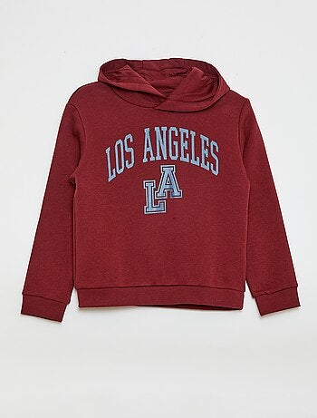 Felpa con cappuccio in felpa garzata