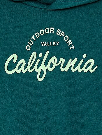 Felpa con cappuccio in felpa garzata