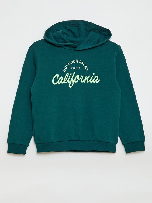 Felpa con cappuccio in felpa garzata - Kiabi