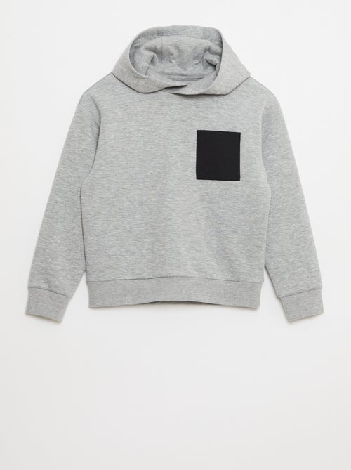 Felpa con cappuccio in felpa leggera con taschino sul petto - Kiabi