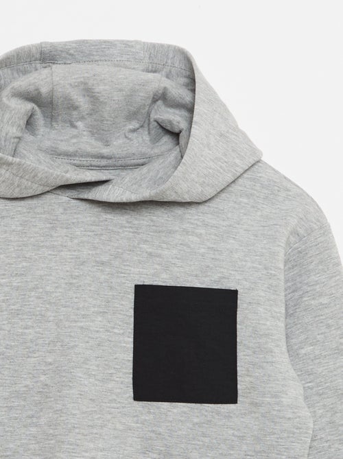 Felpa con cappuccio in felpa leggera con taschino sul petto - Kiabi