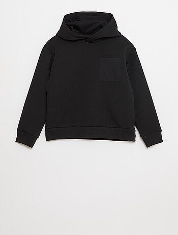 Felpa con cappuccio in felpa leggera con taschino sul petto