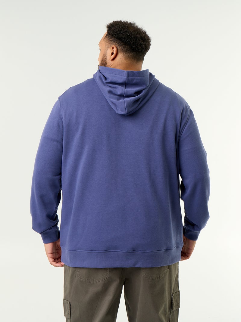 Felpa con cappuccio in felpa non garzata Blu - Kiabi