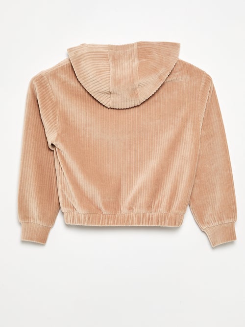 Felpa con cappuccio in maglia a costine - Kiabi Felpa con cappuccio in maglia a costine - Kiabi