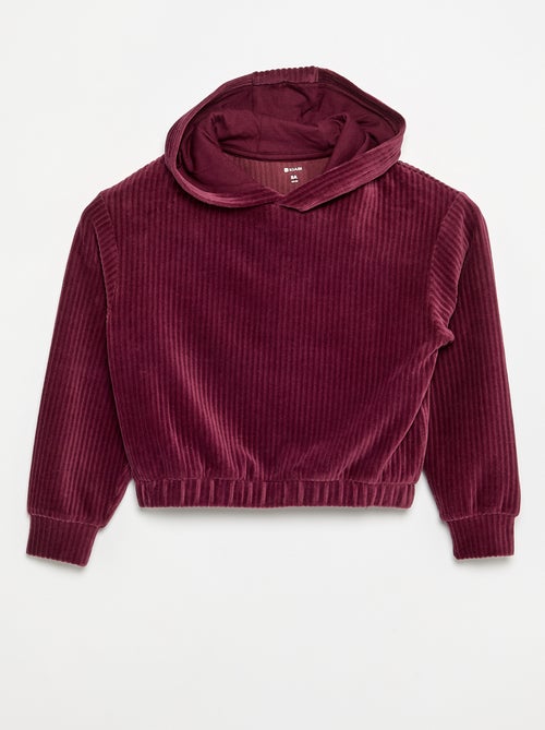 Felpa con cappuccio in maglia a costine - Kiabi Felpa con cappuccio in maglia a costine - Kiabi