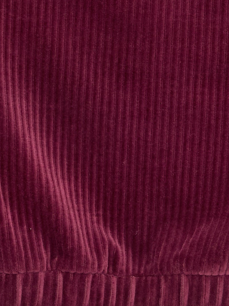 Felpa con cappuccio in maglia a costine Rosso - Kiabi