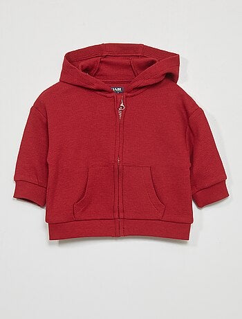 Felpa con cappuccio in maglia goffrata - Kiabi