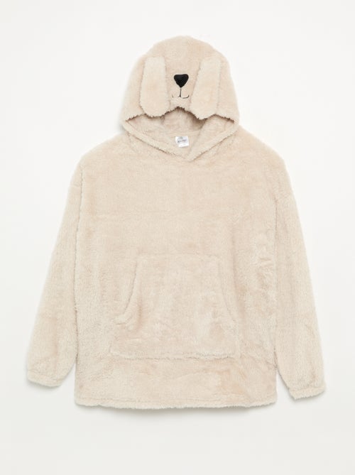 Felpa con cappuccio in maglia peluche - Kiabi Felpa con cappuccio in maglia peluche - Kiabi
