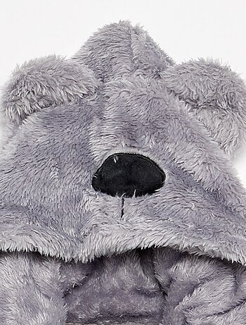 Felpa con cappuccio in maglia peluche