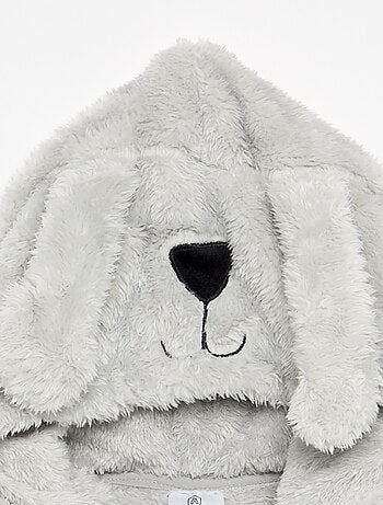 Felpa con cappuccio in maglia peluche
