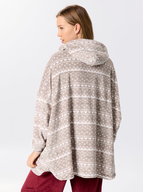 Felpa con cappuccio in maglia peluche - Kiabi