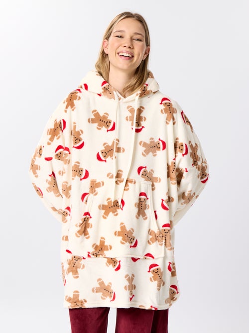 Felpa con cappuccio in maglia peluche 'Natale' - Kiabi