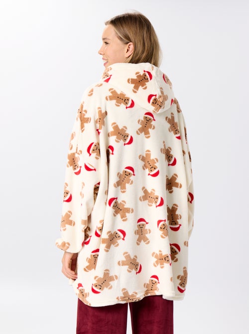 Felpa con cappuccio in maglia peluche 'Natale' - Kiabi