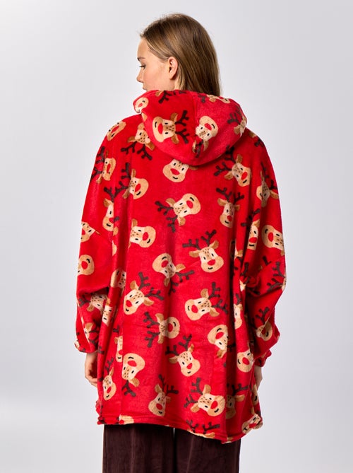 Felpa con cappuccio in maglia peluche 'Natale' - Kiabi