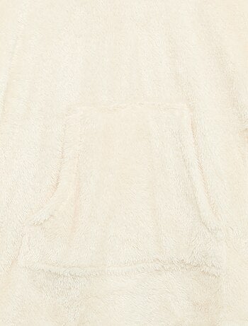 Felpa con cappuccio in maglia peluche