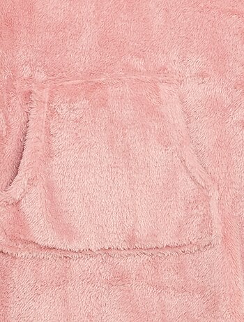 Felpa con cappuccio in maglia peluche