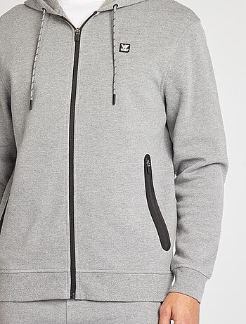 Felpa con cappuccio in maglia piqué