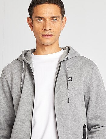 Felpa con cappuccio in maglia piqué