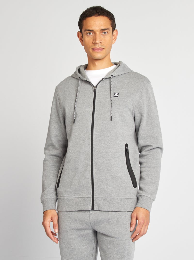 Felpa con cappuccio in maglia piqué GRIGIO - Kiabi