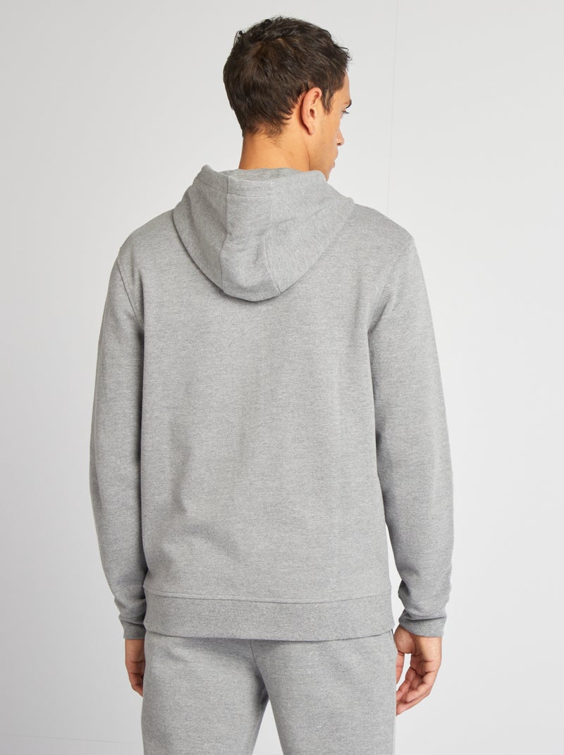 Felpa con cappuccio in maglia piqué GRIGIO - Kiabi