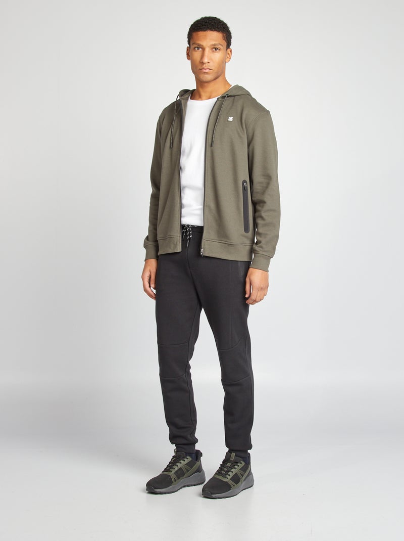 Felpa con cappuccio in maglia piqué KAKI - Kiabi