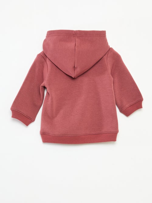 Felpa con cappuccio in mollettone con coniglietto animato - Kiabi