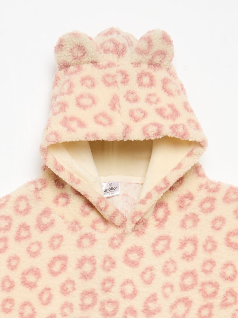 Felpa con cappuccio in morbido pile Rosa - Kiabi