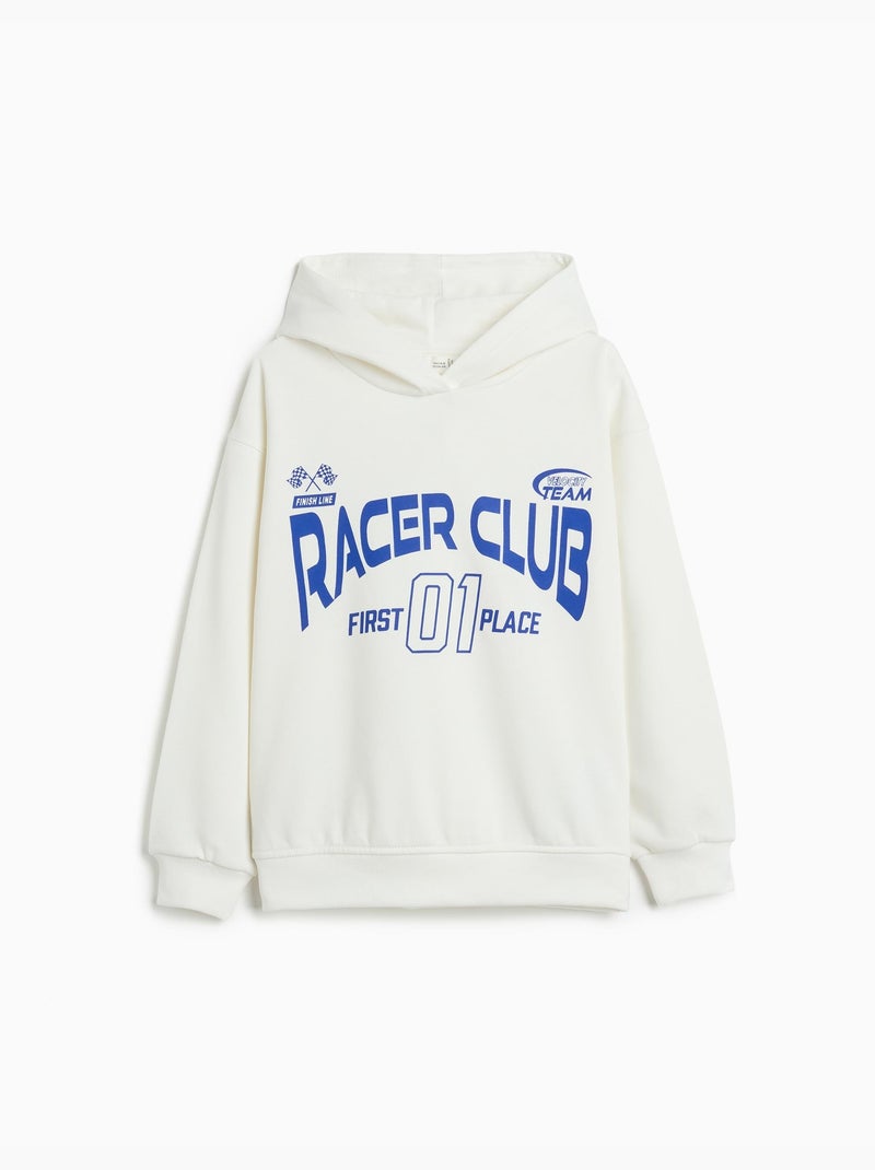 Felpa con cappuccio in pile, MO Fashion Bianco - Kiabi