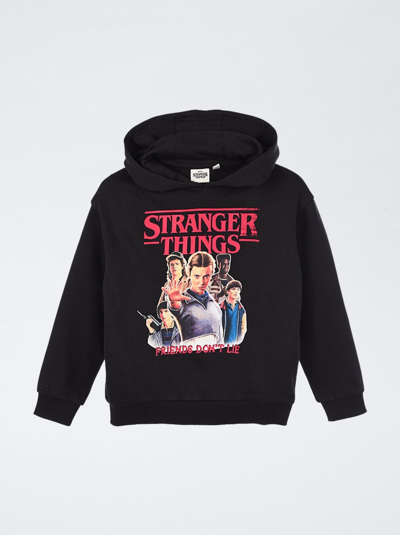 Felpa con cappuccio in pile 'Suncity' 'Stranger Things' Nero - Kiabi