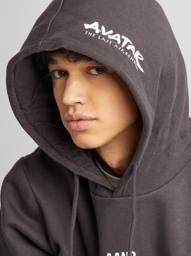 Felpa con cappuccio in tessuto felpato 'Avatar, L'ultimo dominatore dell'aria' nero - Kiabi