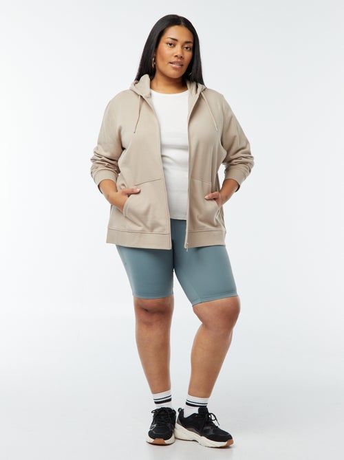 Felpa con cappuccio in tessuto felpato - Kiabi