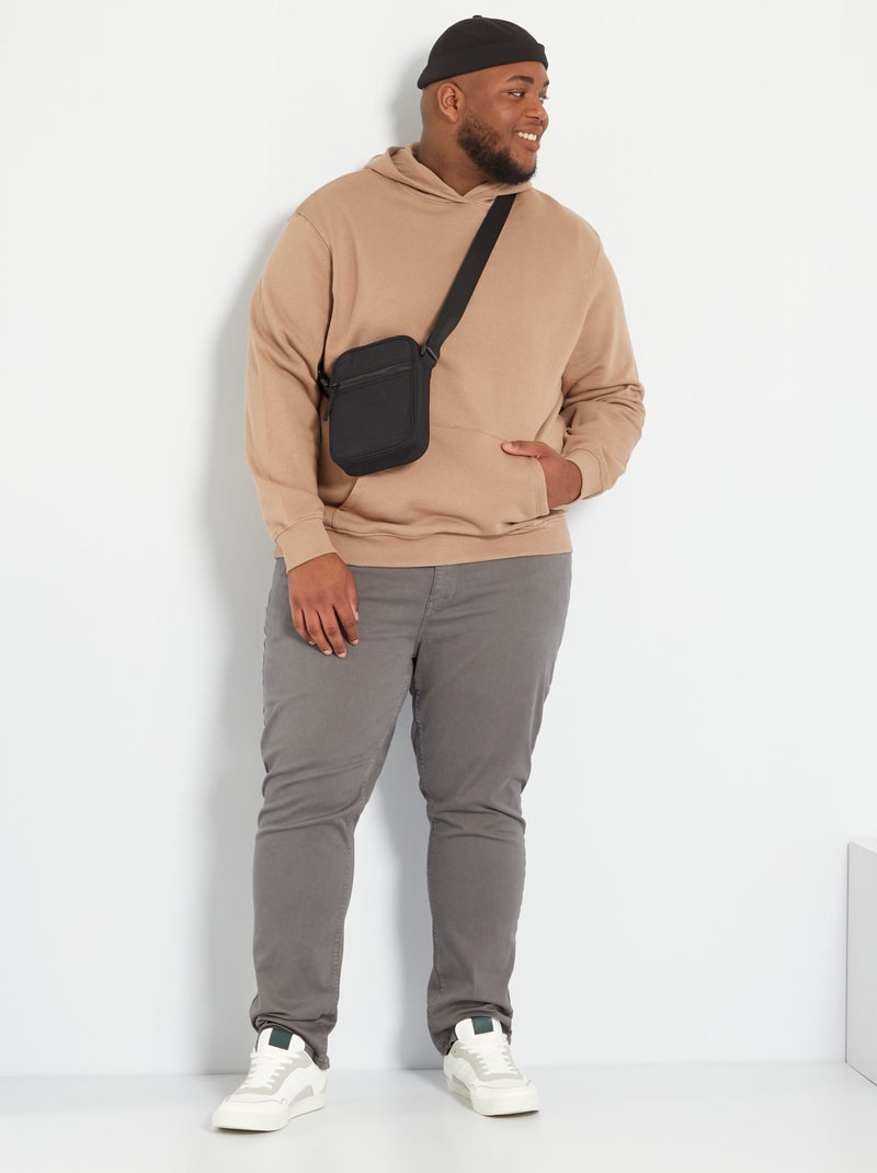 Felpa con cappuccio in tessuto felpato BEIGE - Kiabi